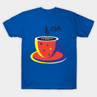 Funny Shirts for Coffee Lovers Coffee Mug Retro style trendy design T-Shirt